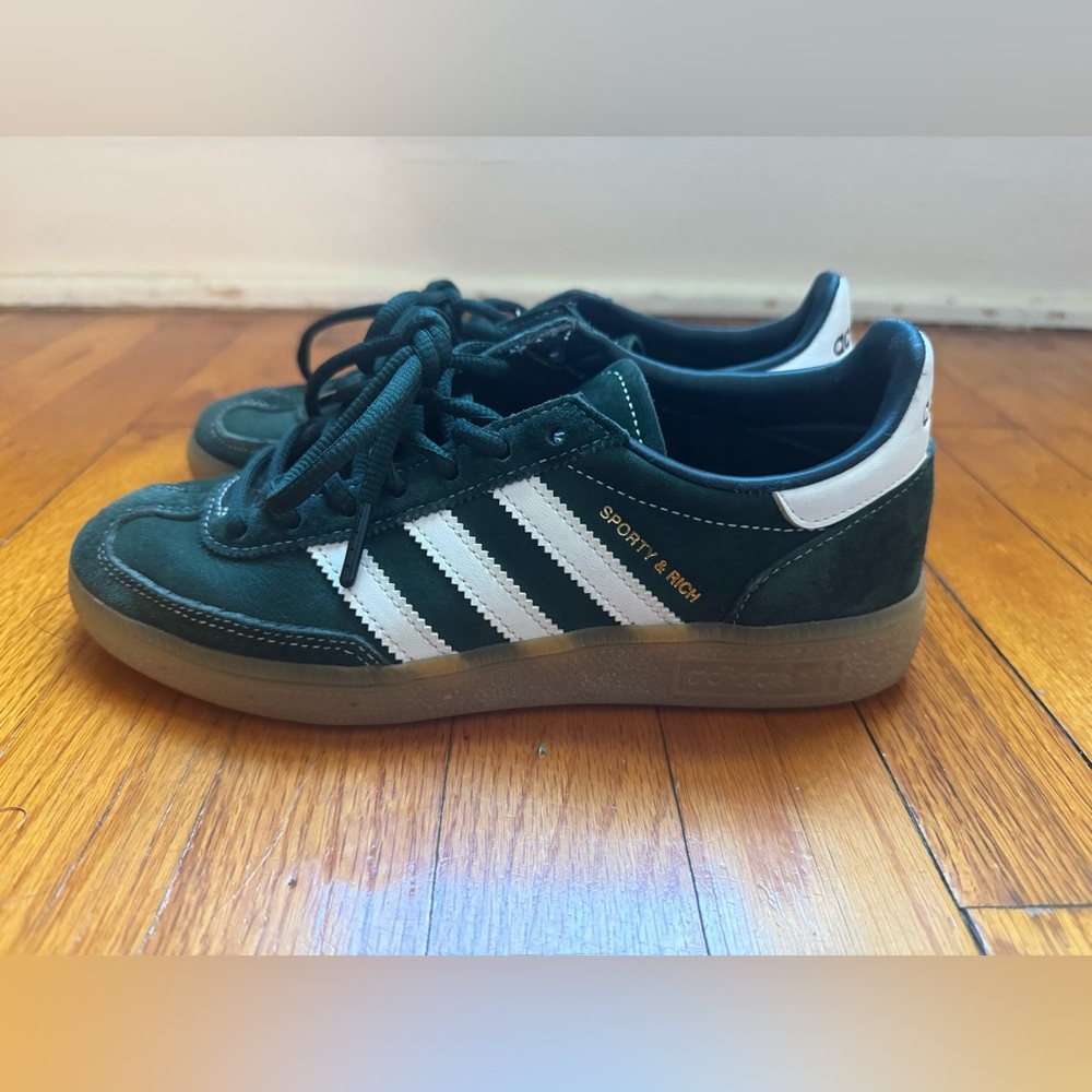 Sporty & Rich Green adidas Originals Edition Handball Spezial Sneakers